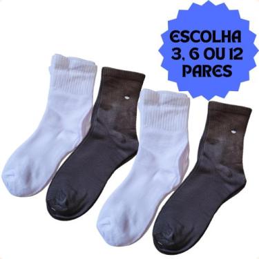 Imagem de KIT DE MEIAS LONGAS PRETAS MASCULINAS Conforto Diário  3, 6 ou 12 Pare