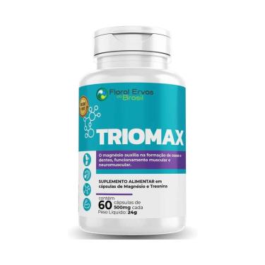 Imagem de Triomax Magnésio Treonato Dimalato Cloreto Quelato 60 Cáps Floral Ervas do Brasil-Unissex
