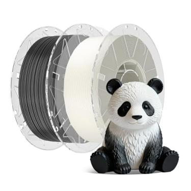 Imagem de Creality Pacote de filamentos RFID para impressora 3D, filamento Hyper PLA de 1,75 mm para impressão 3D, filamento Hyper PLA RFID, alta precisão, carretel de 1 kg (preto + branco)