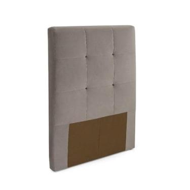 Imagem de Cabeceira Estofada Herval Solteiro Comfy, 88 cm, Veludo Molhado Bege