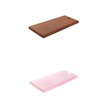 Imagem de barenx 2 peças, capa de mesa de massagem de beleza, spa, lençol com elástico 79 x 190 cm, rosa/café
