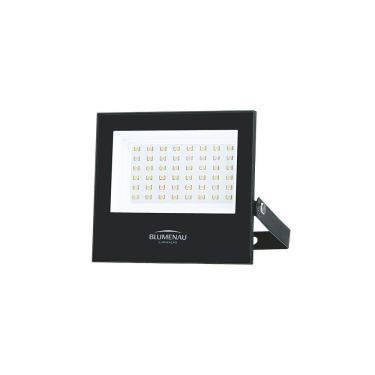Imagem de Refletor Blumenau Led Play 50w Preto Bivolt 3000k Luz Amarela