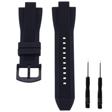 Imagem de Czjiaqh Pulseira masculina de silicone de 13 mm x 29 mm compatível com Michael Kors MK8152 MK8295 MK8356 MK8380 MK9016 MK9026 pulseira de borracha esportiva acessórios para mulheres