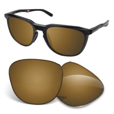 Imagem de Biyxpiv Lentes de substituição de 1,5 mm compatíveis com óculos de sol Oakley Thurso OO9286 OO9286A 54 mm, antirriscos, Bronze espelhado