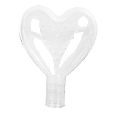 Imagem de Esquirla Caixa de flores transparente em formato de bola de acrílico em formato de coração, preenchível, ideal para arranjos florais. Perfeita para buquês de