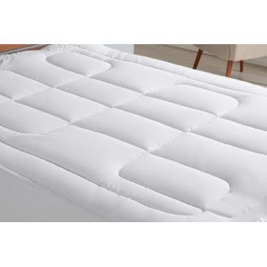 Imagem de Protetor De Colchão Pillow Top Cama Queen Macio Premium Branco