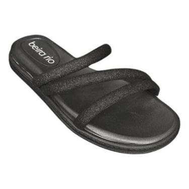 Imagem de Sandalia Rasteirinha Papete Feminina Beira Rio Glitter Brilho Conforto-Feminino