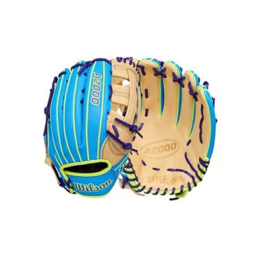 Imagem de Wilson Luva de beisebol Winter 2025 A2000® 1750SS 31,8 cm - arremesso para a mão direita, azul celeste/loiro/amarelo óptico