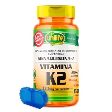 Imagem de Vitamina K2 Menaquinona Unilife 60 Cápsulas + Porta Cápsulas