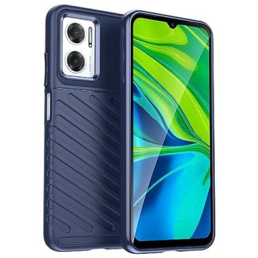 Imagem de IDEWEI Capa para Xiaomi Redmi 11 Prime 5G. Fibra de carbono refinada, anti-queda, anti-impressões digitais, proteção integral. A capa do telemóvel é compatível com Xiaomi Redmi 11 Prime 5G