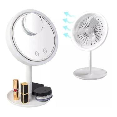 Imagem de Espelho Led Ventilador Mini Espelho Aumento Usb Redondo - Mkb