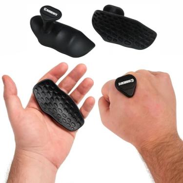 Imagem de Par de Luvas Grip Musculaçao Academia Anti Calo Protetor Mao Rubber Fit (Preto)