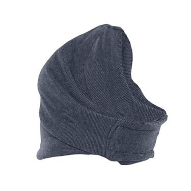 Imagem de Whtkoph Capuz para cães, protetor de cabeça silencioso, mangas ajustáveis ​​para proteção contra ruídos, abafadores de ouvido para cães, proteção contra, Cinza