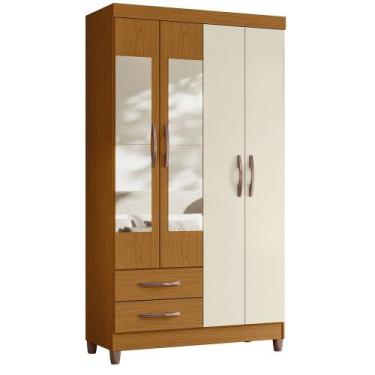 Imagem de Guarda Roupa Âmbar Solteiro 4 Portas com Espelho Albatroz Moveis, Cina