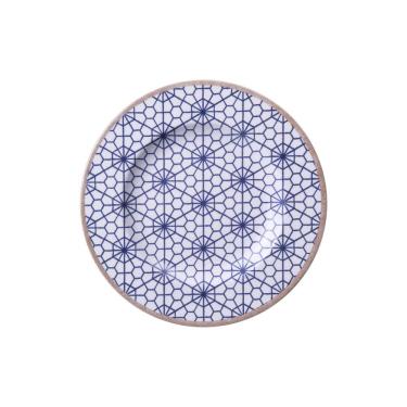 Imagem de Prato Sobremesa Tramontina Abstratta Em Porcelana Decorada 21 Cm