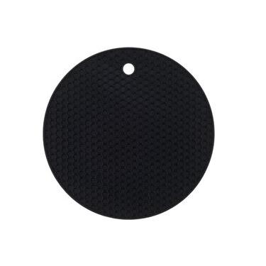 Imagem de Descanso De Panela Redondo De Silicone Preto 18Cm - Weck