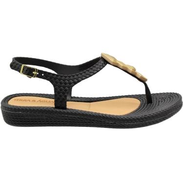 Imagem de Sandália Terra e Água Tramada Aplique Geométrico Feminino-Feminino