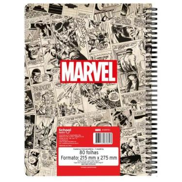 Imagem de Caderno Universitário 1 Matéria 80 Folhas Marvel Comics - School Basic