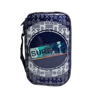 Imagem de Estojo Box Escolar Surf Onda Praia Grande Reforçado Verão