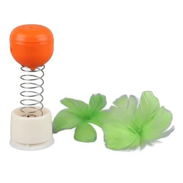 Imagem de Generic Brinquedo Interativo do Quebra-cabeça do Alimentador Brinquedo da Mola Distribuidor Deleite Gato para a Estimulação Mental para Gatos Material: Plástico (Laranja)