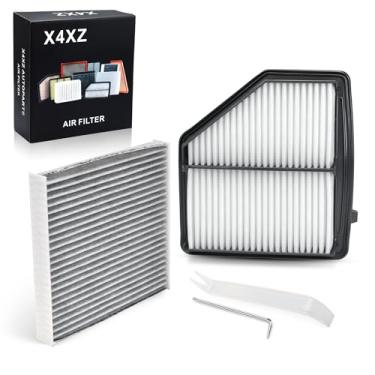 Imagem de CA12052 80291-T5R-A01 Conjunto de filtros de ar de motor e cabine compatível com Honda HR-V HRV 1.8L 2016-2022 substituição a gás #17220-51B-H00 80292-TYB-A51 WA10394 FDC11182