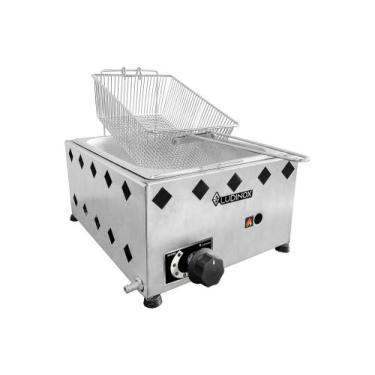 Imagem de Fritadeira Top Com Cesto 5l De 1 Cuba Em Inox Frita Rápido - LUDINOX