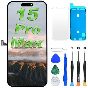 Imagem de DIGI4U Substituição de tela LCD para iPhone 15 Pro Max, tela de 6,7 polegadas [Toque 3D] [pequeno notch] Tela para iPhone 15 Pro Max Display Digitalizador, com ferramentas de reparo para iPhone 15 Pro