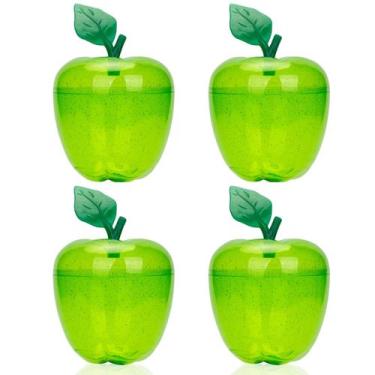 Imagem de Contenedor de Manzana HANZE Grande Verde en Forma de Manzana - Paquete