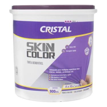 Imagem de Tinta Removível Temporária Decorativa Parede Vidro Skin Color Cristal 