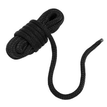 Imagem de Luocute Linha de Doca para Barco, Corda de Nylon de Tecelagem Dupla de 1/2 Tamanhos X15 Pés Com Laço de 12 Polegadas para Ancoragem Linha de Amarração de Alta Resistência de Grau Marinho (Preta)
