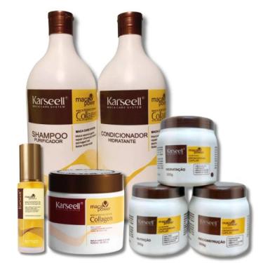 Imagem de Kit Karseell Completo 7 Produtos Shampoo Condicionador Óleo Mascara Cr