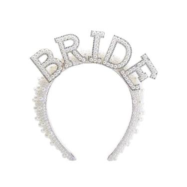 Imagem de Tiara feminina de pérola para noivas – acessório de cabelo elegante para casamento e despedida de solteira, presente de chá de panela ou lembrancinha de festa para eventos de noivado e casamento