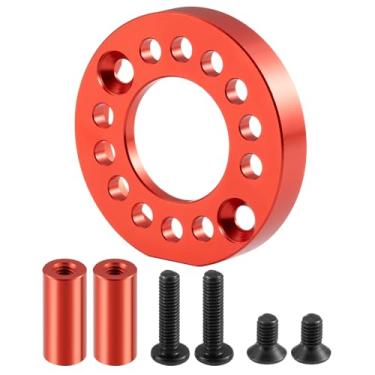 Imagem de JGGZONE RC Car CNC Aluminum Motor Mount Plate Motor Base Bracket for 1/10 Tamiya TA02 RC Car Upgrades Parts Accessories (Red)