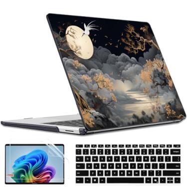Imagem de LCMOCICO Capa protetora fina para Microsoft Surface Laptop 7 35.1 cm Copilot + PC 2024 (modelo 2036), capa rígida de plástico com estampa leve e antiarranhões, ilustração de maré 2