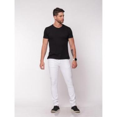Imagem de Calça masculina slim em Sarja 7901 Branca-Masculino
