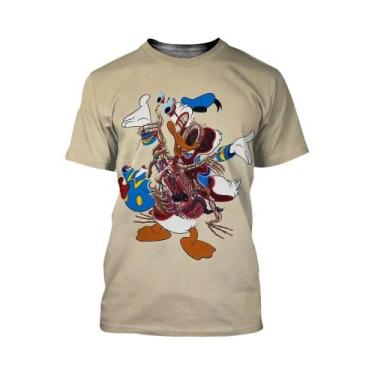 Imagem de Camiseta Gráfica 3D Do Pato Donald Para Homens E Mulheres Verão 2025 M