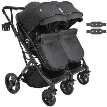 Imagem de Carrinho Kiddo para Gemeos Duplo Vox II Preto