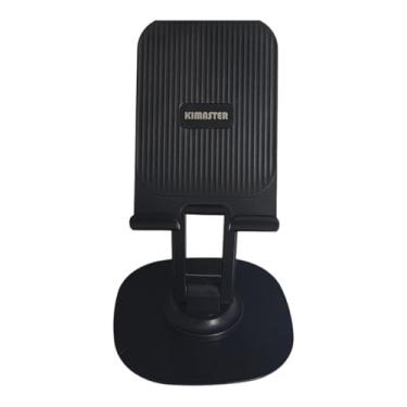 Imagem de Suporte Universal para Celular e Tablet, Mesa, Rotação 360º, Dobrável, Portátil, Metal, Ajustável, Regulagem de Altura e Inclinação, Estabilidade reforçada, Reforçado, Acabamento Premium. (Preto)