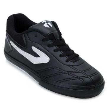 Imagem de Chuteira Futsal Topper Dominator III Juvenil, 35, Preto, Branco