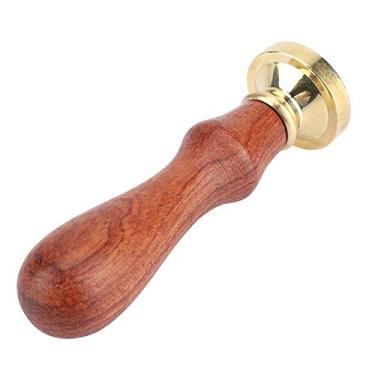 Imagem de GLOGLOW Outras Necessidades Diárias Domésticas Carimbo Com Cabeça de Latão Removível, Cabo de Madeira Premium, Design Clássico para Convites de Casamento, Cartões e Envelopes, Madeira retrô de 9 Cm