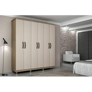 Imagem de Roupeiro 6 Pts Atenas Cedro/Off White - CHF Móveis