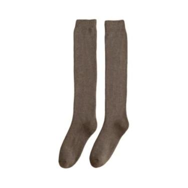 Imagem de Meias Longas Masculinas De Veludo Grosso Para Outono Inverno, Cor Sóli