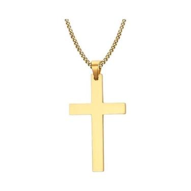 Imagem de Colar Com Pingente De Cruz Em Ouro E Prata Para Mulheres E Homens, Joi