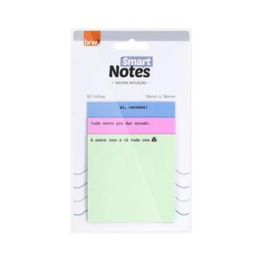 Imagem de Bloco Smart Notes 76x76mm Satira Intuicao Cores Novas 3 Blocos - BRW