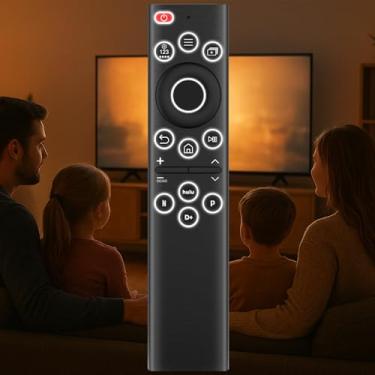Imagem de Compatível com controle remoto retroiluminado de TV Samsung, controle remoto universal para Smart TV com todos os botões iluminados para Samsung LED LCD QLED UHD Frame Series, 4 botões de atalho, sem