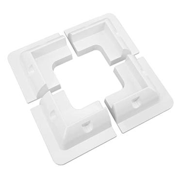 Imagem de KIMISS Suporte de do Painel Solar de 4 Unidades - Suporte de Montagem ABS Anti UV para RVs, Barcos e Telhados Planos, Sem Instalação de Broca