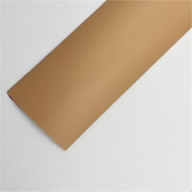 Imagem de Tiras de cobertura de piso autoadesivas de 1 m, tira de transição de piso, barras de limite, tiras de união de piso de perfil de transição, tira divisória de porta (marrom, 76 mm/3 polegadas (W))