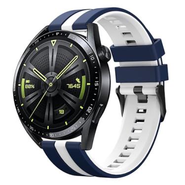 Imagem de EKSIL Pulseira de relógio de silicone de 20 mm, 22 mm, para HUAWEI WATCH GT 5/4/3/2 (B12, 20 mm)