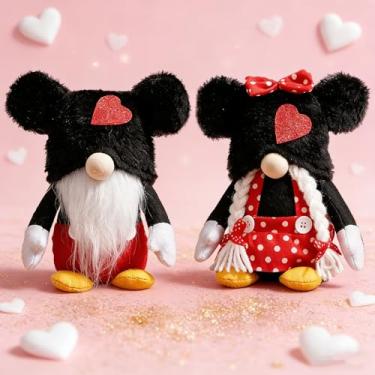 Imagem de Honamonoy Valentines Day Gnomes Decorations 2PCS, Mouse Gnomes Plush Figurine, Wedding Tiered Tray Decor Doll Ornament, Valentines Gifts for Girlfriend Wife Women