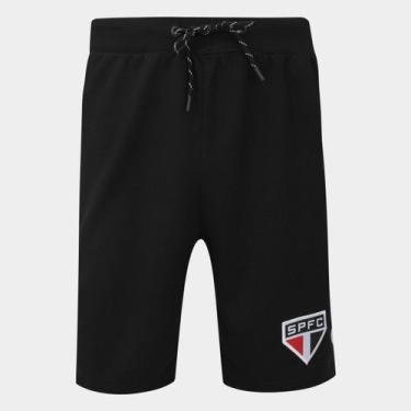 Imagem de Bermuda Moletom São Paulo Special Masculina - Lotus, Preto, GG